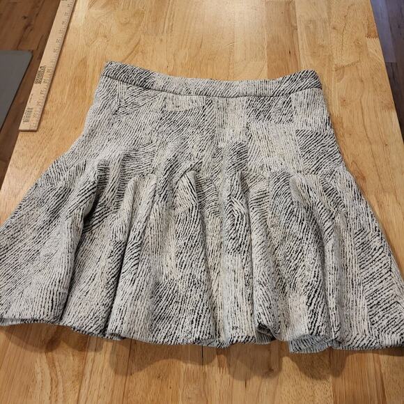 Size 4 Banana Republic Grey Mini Skirt Cotton Blend Invisible Zipper - Picture 1 of 9